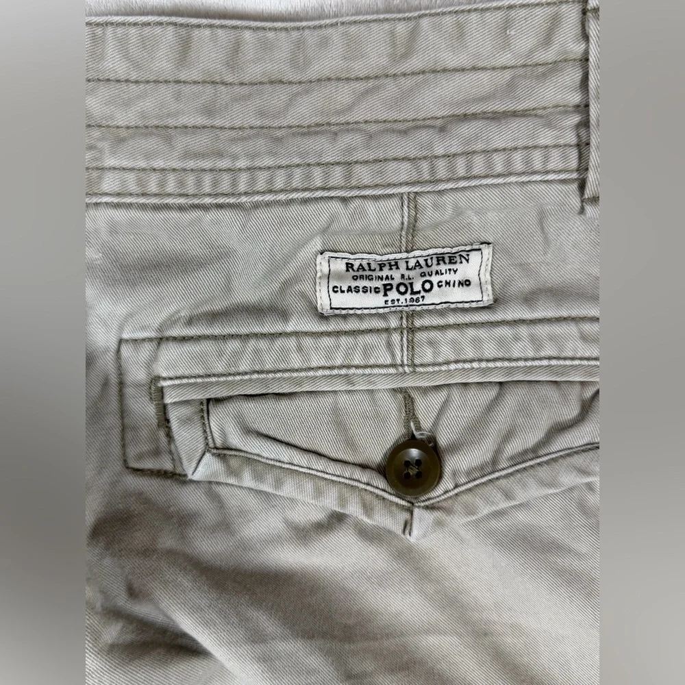 Polo Ralph Lauren 33W Classic Men's Tan Cargo Fatigue Military Outdoor Shorts